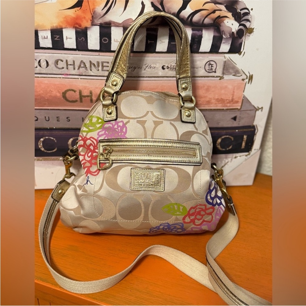 Coach Poppy Daisy Floral Satchel / Crossbody Bag
